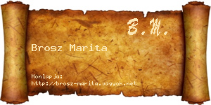 Brosz Marita névjegykártya